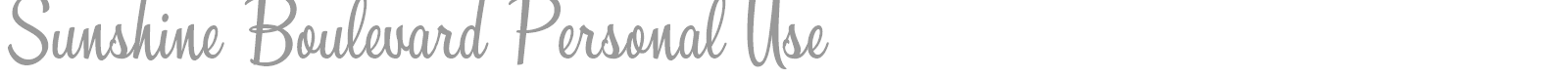 Sunshine Boulevard font preview